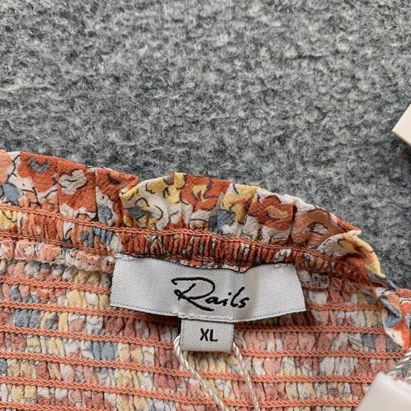 Rails Skirt Womens XL Extra Large Multi Addison Wildflower Smocked Waist Tiered - Picture 6 of 10